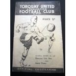 1948-49 TORQUAY UNITED RESERVES V BARRY TOWN