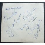 MANCHESTER UNITED VINTAGE AUTOGRAPHED ALBUM PAGE CIRCA 1955