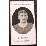 WOOLWICH ARSENAL TADDY CIGARETTE CARD - J. SHARP