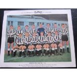 NEWCASTLE TYPHOO TEA CARD FULLY AUTOGRAPHED