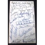 ENGLAND 1950 WORLD CUP SQUAD AUTOGRAPHED ALBUM PAGE