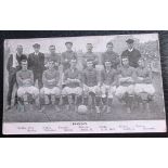 BURNLEY - ORIGINAL TEAM POSTCARD 1908-09