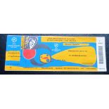 1999 CHAMPIONS LEAGUE FINAL MANCHESTER UNITED V BAYERN MUNICH UNUSED TICKET