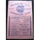 1949-50 WEYMOUTH TOWN V TORQUAY RESERVES