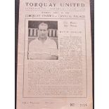 1948-49 TORQUAY UNITED V CRYSTAL PALACE