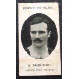 NEWCASTLE UNITED TADDY CIGARETTE CARD - A McCOMBIE