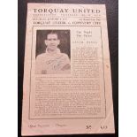 1948-49 TORQUAY UNITED V COVENTRY CITY FA CUP 3RD ROUND