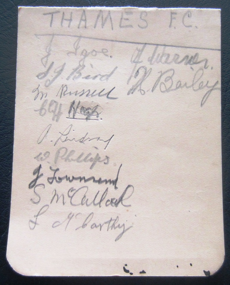 THAMES FC VINTAGE AUTOGRAPHED ALBUM PAGE FROM 1931-32