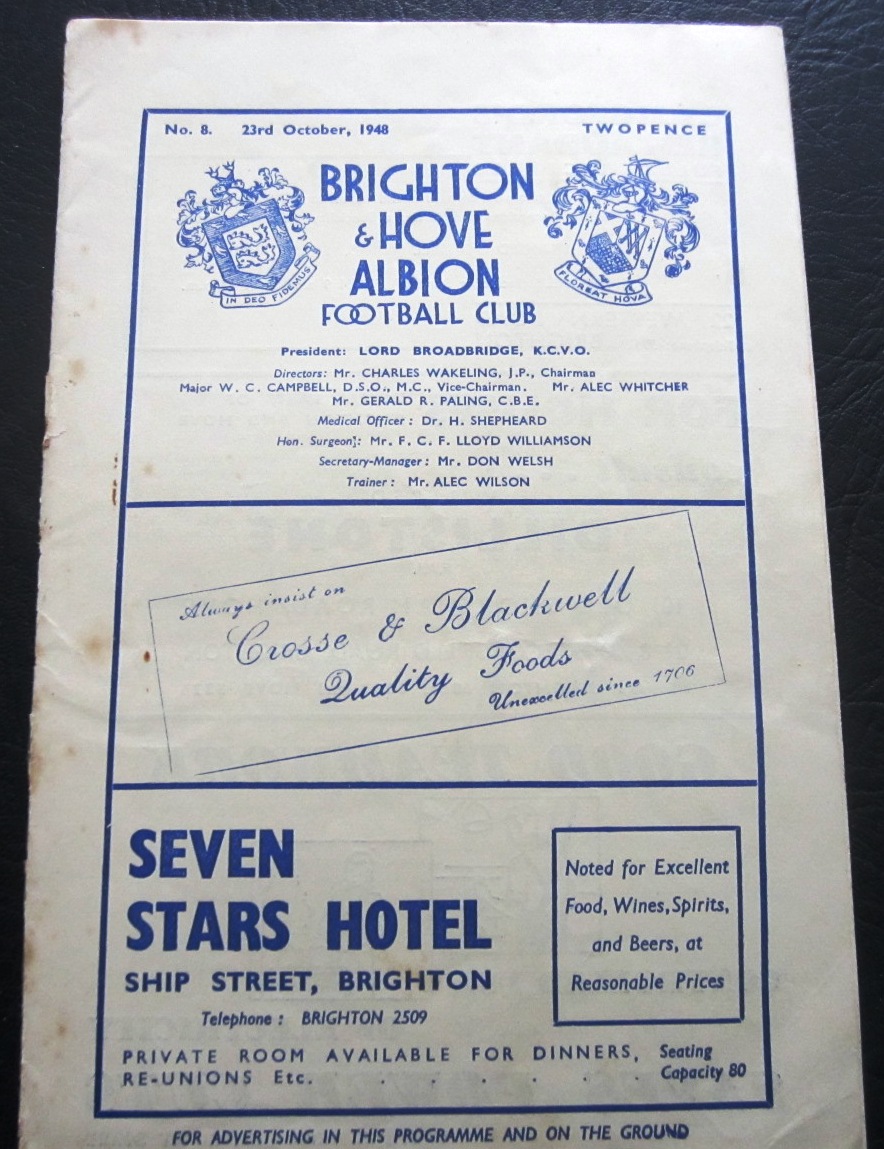 1948-49 BRIGHTON V TORQUAY UNITED