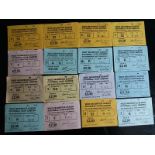 WEST BROMWICH ALBION MID 1960'S TICKETS X 16