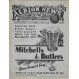 1938-39 WEST BROMWICH ALBION RESERVES V SHEFFIELD UNITED RESERVES