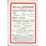 HORSE RACING - 1923 MANCHESTER RACE CARD