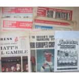 MANCHESTER UNITED - COLLECTION OF SPECIAL NEWSPAPERS 1960'S & 70'S