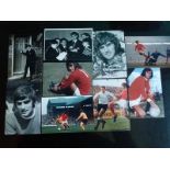 MANCHESTER UNITED - QUALITY REPRINTED GEORGE BEST PHOTO'S X 9