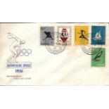 1956 OLYMPICS FIRST DAY POSTAL COVER - NETHERLANDS