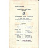 1935 YORKSHIRE SCHOOLS V LONDON SCHOOLS PROGRAMME / MENU AT BRADFORD CITY