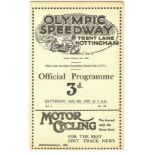 SPEEDWAY - 1929 NOTTINGHAM OLYMPIC OPEN MEETING (FIRST SEASON)