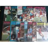 ASTON VILLA HOMES - COLLECTION OF 14 HOME PROGRAMMES FROM THE 1980-81 CHAMPIONSHIP SEASON