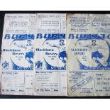 BURY V BLACKBURN ROVERS - 1949/50, 1951/52 & 1952/53