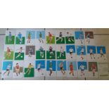 FAMOUS FOOTBALLERS - 1970'S POSTCARD SIZE CARDS X 28