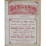 1909-10 ASTON VILLA V WEST BROMWICH ALBION - CHARITY GAME / FRIENDLY ( ALSO MILLWALL CONECTION )