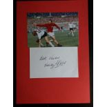 MANCHESTER UNITED + ENGLAND 1966 WORLD CUP WINNER NOBBY STYLES AUTOGRAPH