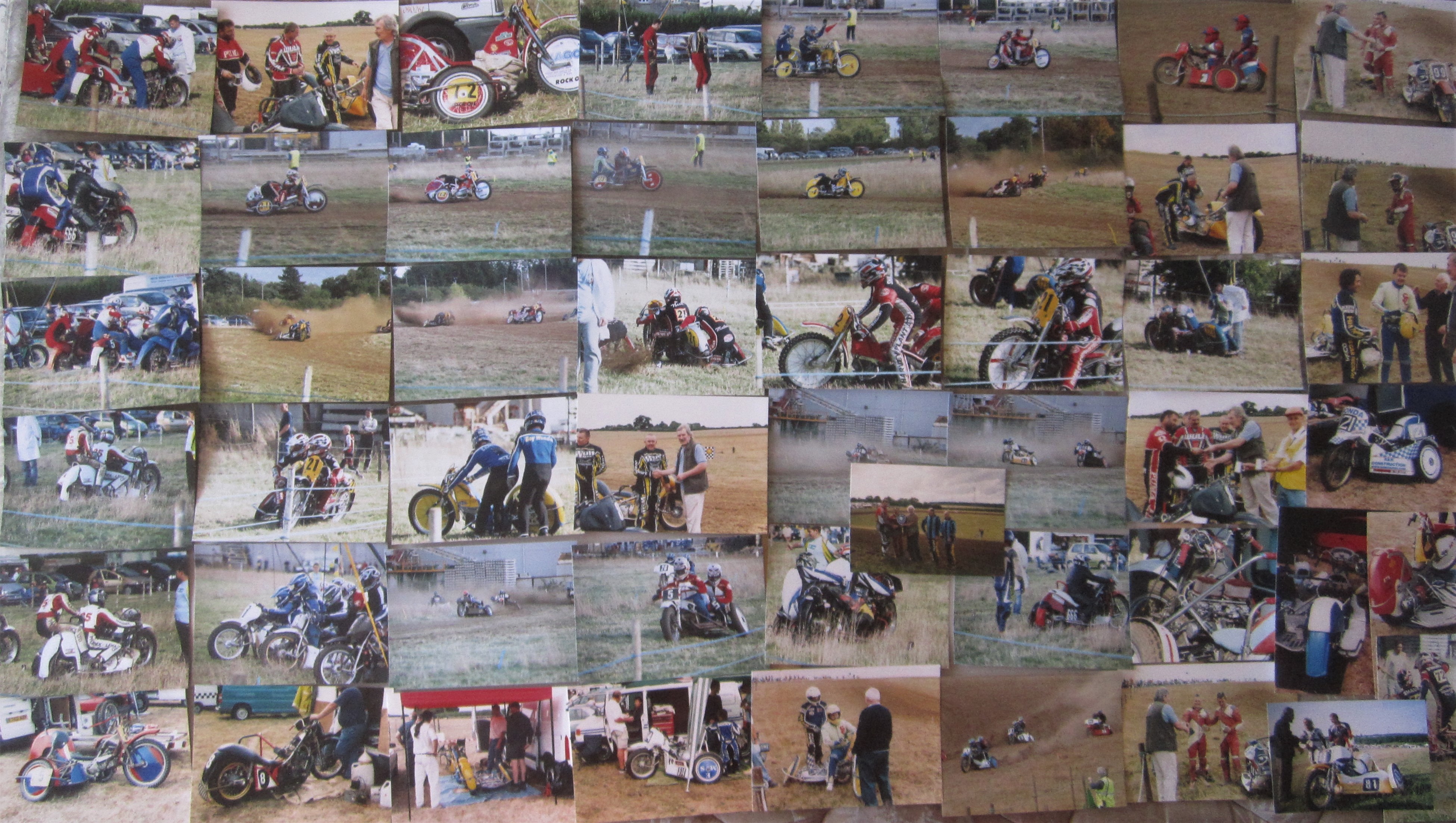 MOTORCYCLING/SPEEDWAY - 50+ ORIGINAL SIDECAR GRASSTRACK PHOTOGRAPHS