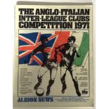 WEST BROM 1971 ANGLO ITALIAN CUP PROGRAMME MULTI SIGNED BY THE CAGLIARI PLAYERS