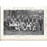 ASTON VILLA - ORIGINAL BOOK PLATE PHOTO OF THE 1905 FA CUP WINNING TEAM