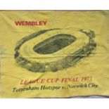 1973 LEAGUE CUP FINAL NORWICH V TOTTENHAM SOUVENIR DUSTER