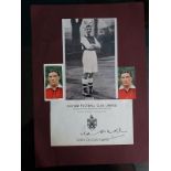 ARSENAL + ENGLAND - TED DRAKE AUTOGRAPH