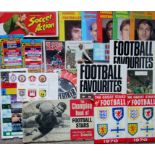 COLLECTION OF VINTAGE FOOTBALL ITEMS PRESENTED WITH COMICS