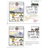 1975 MANSFIELD TOWN AUTOGRAPHED DIV 4 CHAMPIONS POSTAL COVERS X 2 BOTH LIMITED EDITIONS