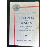 1949 ENGLAND V WALES AMATEUR INTERNATIONAL PLAYED AT THE COUNTY GROUND SWINDON