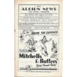 1950-51 WEST BROMWICH ALBION V SHEFFIELD WEDNESDAY & EVERTON RESERVES