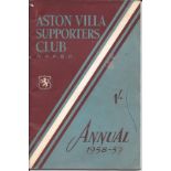 ASTON VILLA - 1958-59 SUPPORTERS ANNUAL AUTOGRAPHED BY JOHNNY DIXON