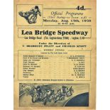SPEEDWAY - 1938 LEA BRIDGE V WEST HAM