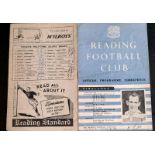 1949-50 READING v FULHAM - FRIENDLY.