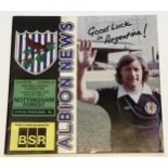 1978 WEST BROM V N.FOREST AUTOGRAPHED BY BRIAN CLOUGH