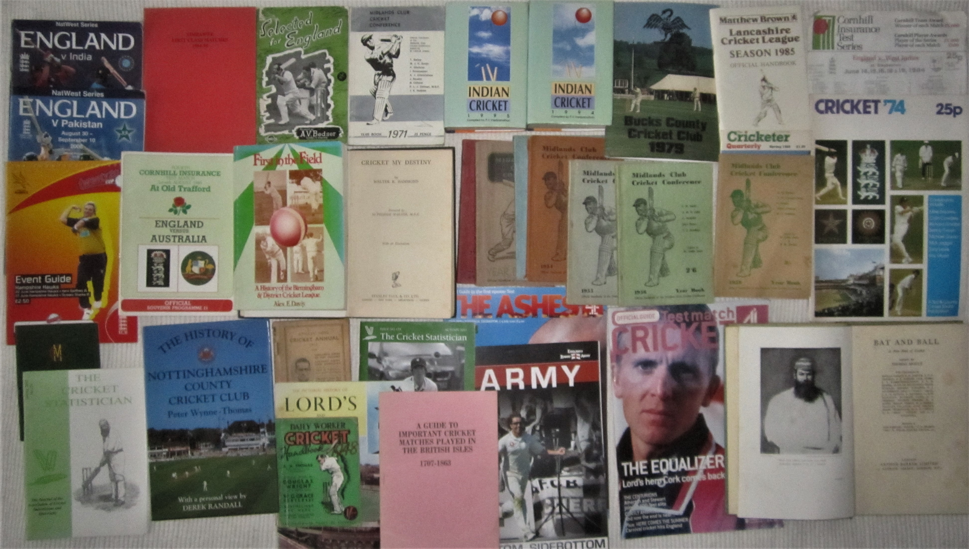 CRICKET - VINTAGE BROCHURES, YEARBOOKS, PROGRAMMES ETC.