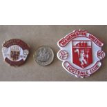 MANCHESTER UNITED 1978 CENTENARY REEVES GILT BADGE