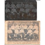 1895-96 WOLVES TEAM PICTURE - ORIGINAL SLATE NEWSPAPER PRINTING PLATE