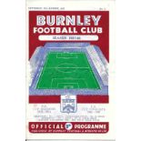 1957-58 BURNLEY V WEST BROM - AUTOGRAPHED BY 7 WBA PLAYERS