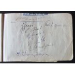 NORTHAMPTON TOWN 1947 AUTOGRAPHED ALBUM PAGE