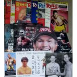 BOXING - SMALL COLLECTION OF PROGRAMMES, MAGAZINES, AUTOGRAPHS, PHOTO'S ETC
