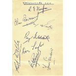 CRICKET - WARWICKSHIRE 1950'S AUTOGRAPHS