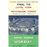 1959 F.A. CUP FINAL LUTON TOWN V NOTTINGHAM FOREST