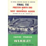 1954 F.A. CUP FINAL PRESTON NORTH END V WEST BROMWICH ALBION