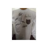 ENGLAND SHIRT AUTOGRAPHED BY 6
