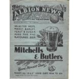 1936-37 WEST BROMWICH ALBION RESERVES V BOLTON RESERVES